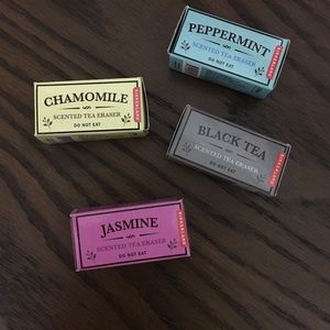 Kikkerland Tea Scented Erasers -  Set of 4